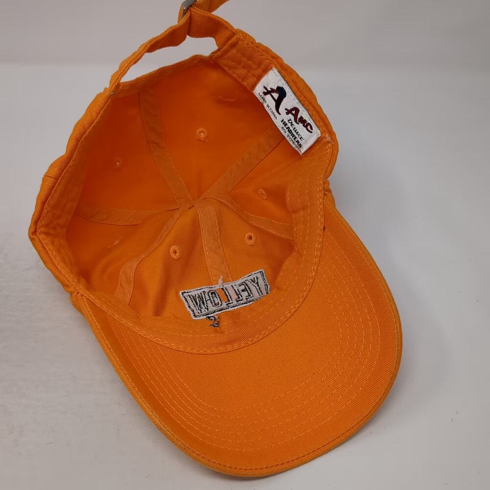 AMC Baseball Cap Orange OS Yellow Racing Embroidered Adjustable Slideback Hat - Picture 8 of 10